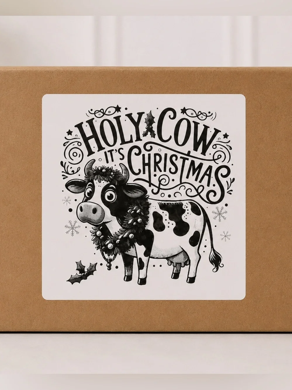 Funny Festive Christmas Stickers 3”x3”-100ct.